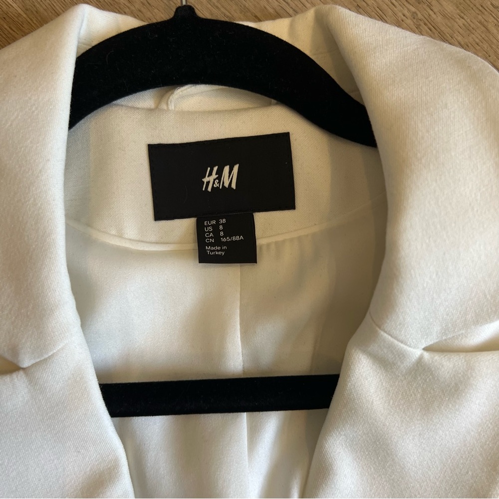 White Structured Thick Blazer Jacket - image 3